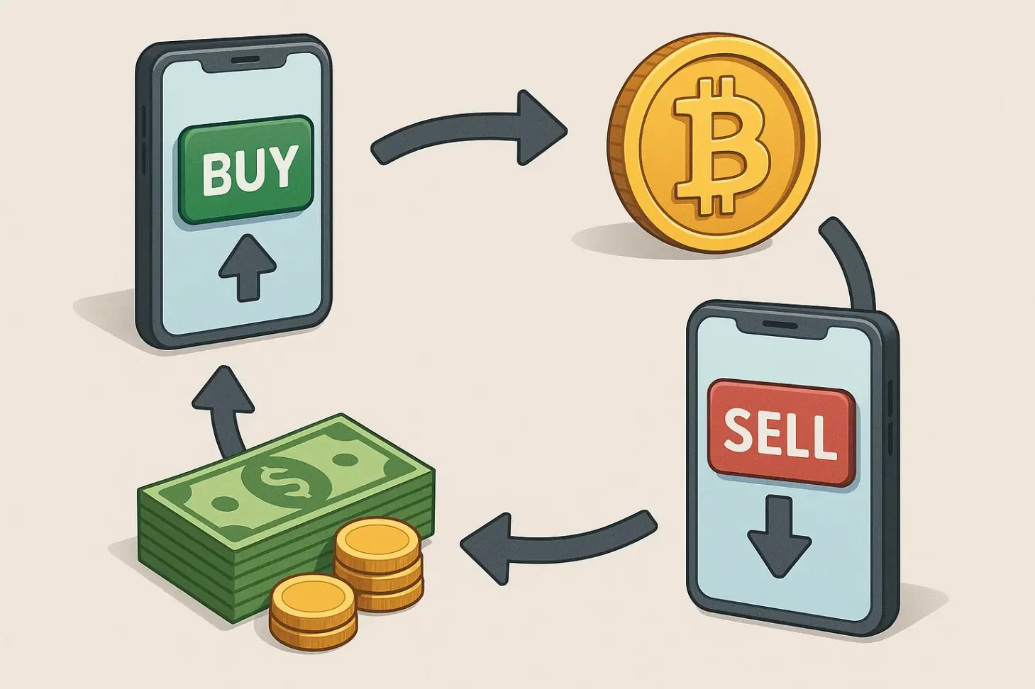 Продажа криптовалюты и вывод средств